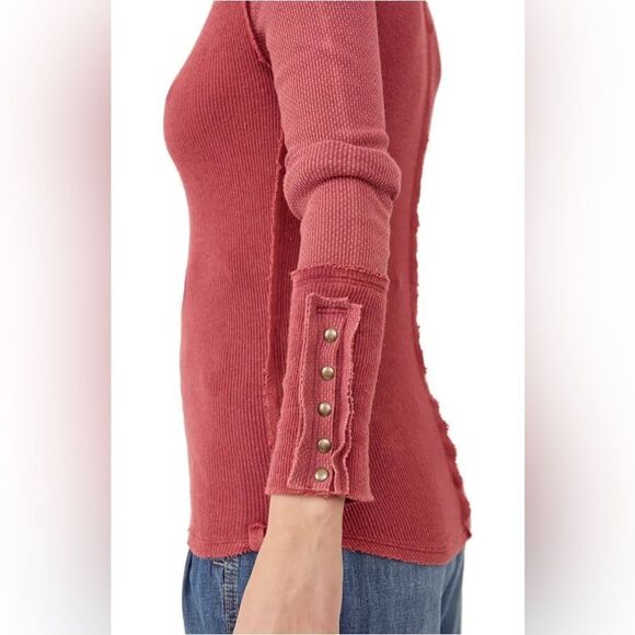 Free People Freya Long Sleeve Top In Off Beat - Picture 3 of 6